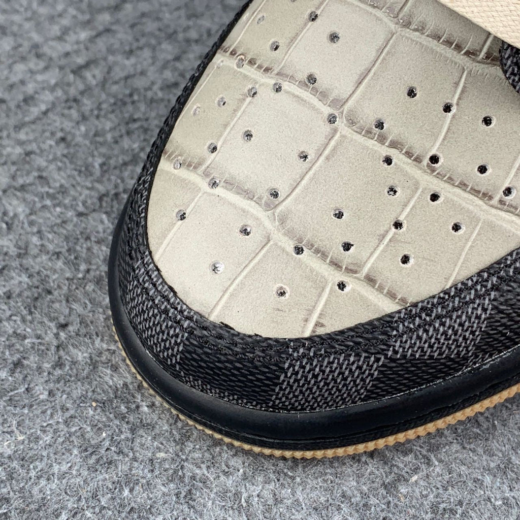Custom Air Jordan 1 Low LV OG “Crocodile/Shadow”