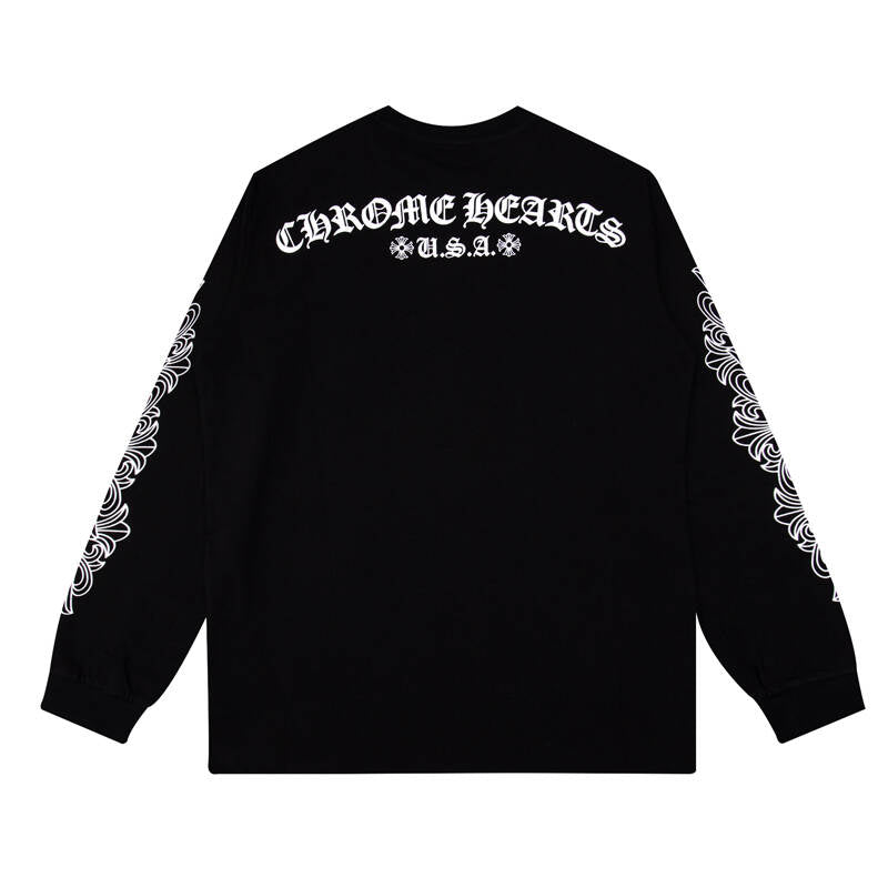 CHROME-HEARTS Men's Long-Sleeve T-shirt Sweatshirt K8005