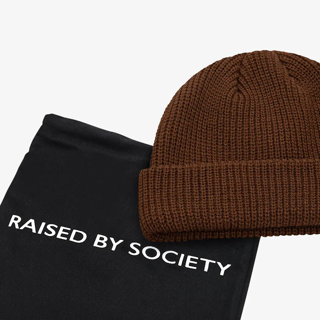 COFFEE BROWN FISHERMAN BEANIE