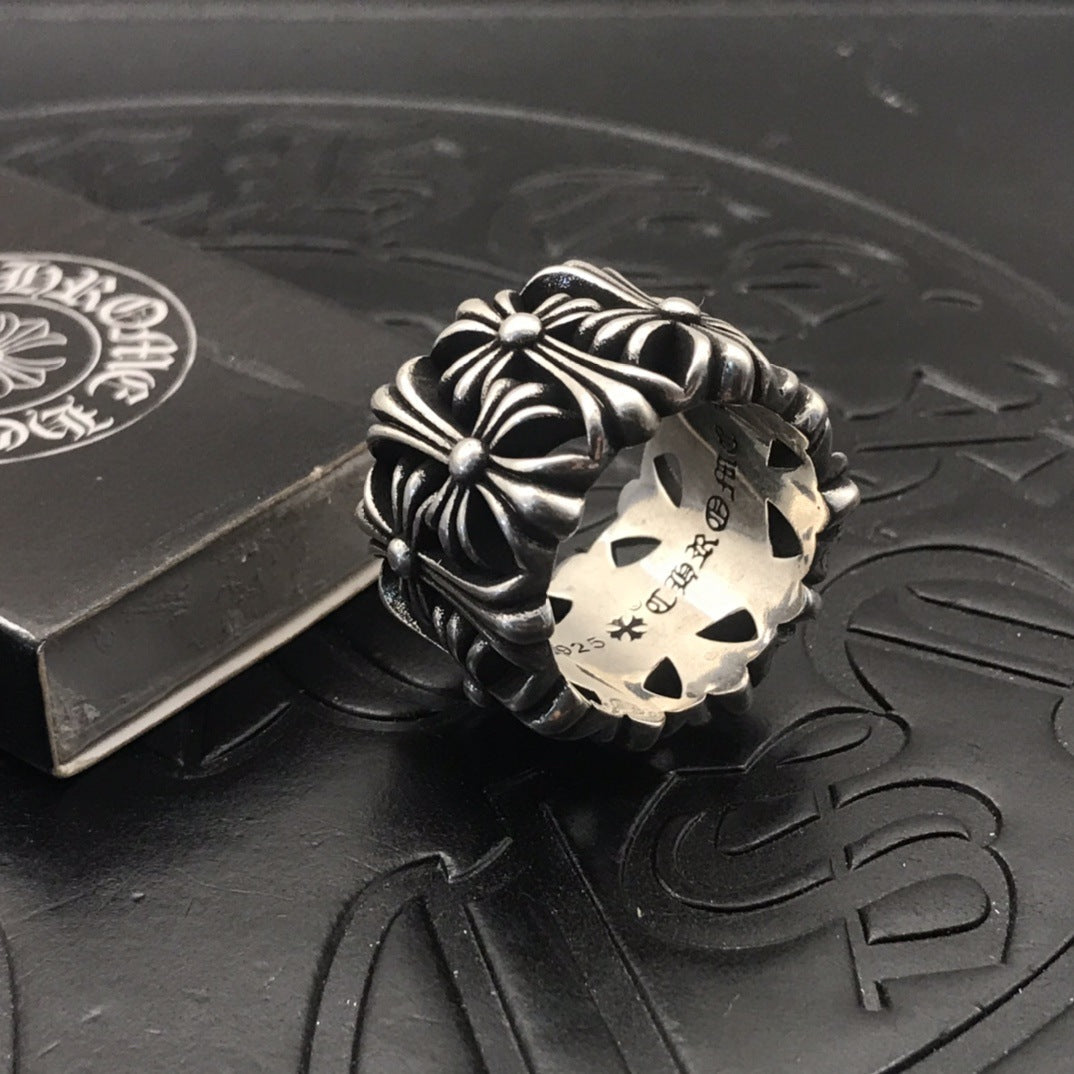 chrome hearts 925 silver retro ring