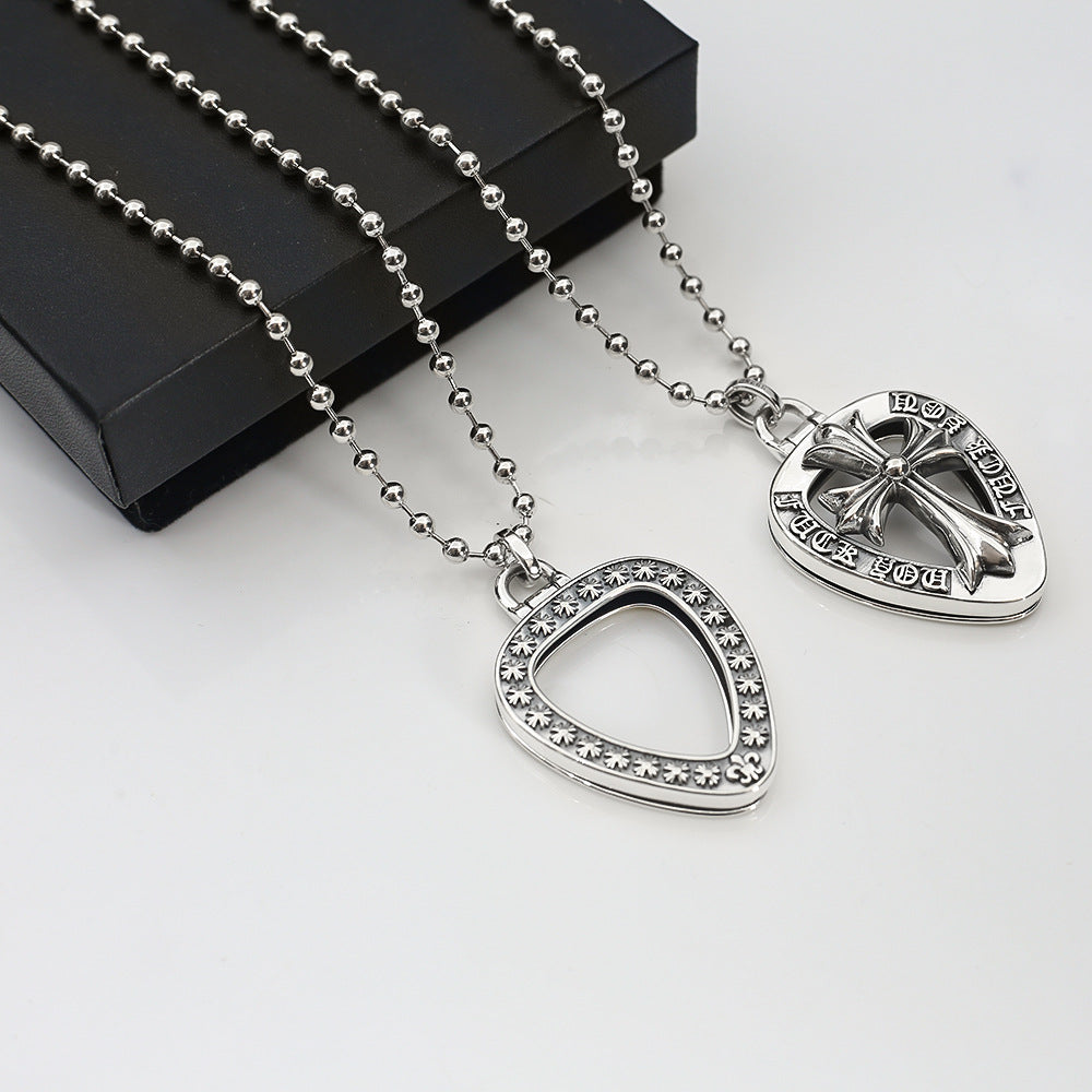 Chrome Hearts cross holy sword box pendant necklace