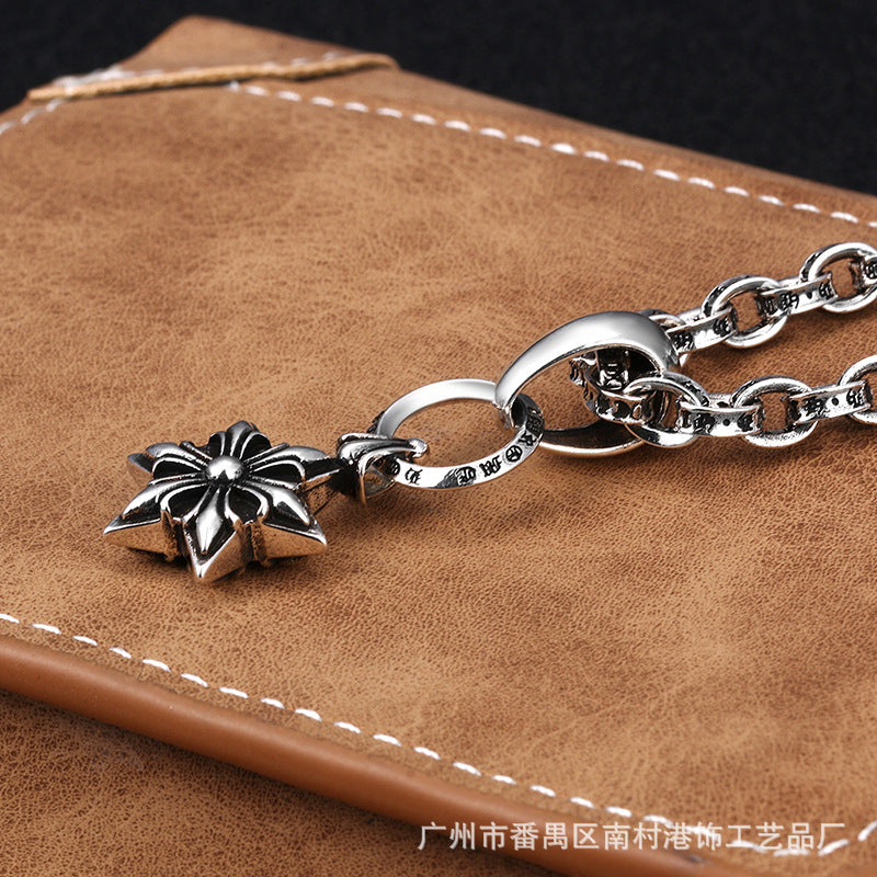 Chrome Hearts six-pointed star couple chain