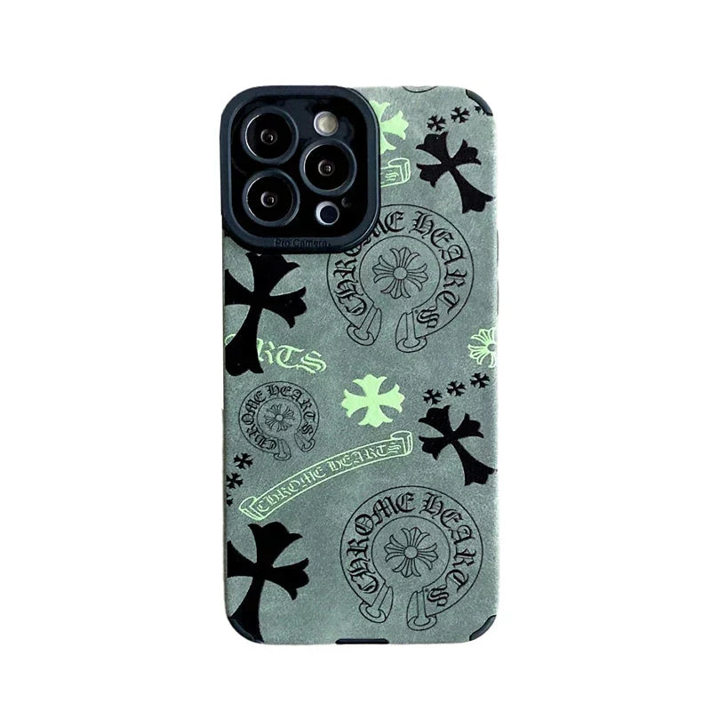 Chrome Hearts Leather iPhone Case