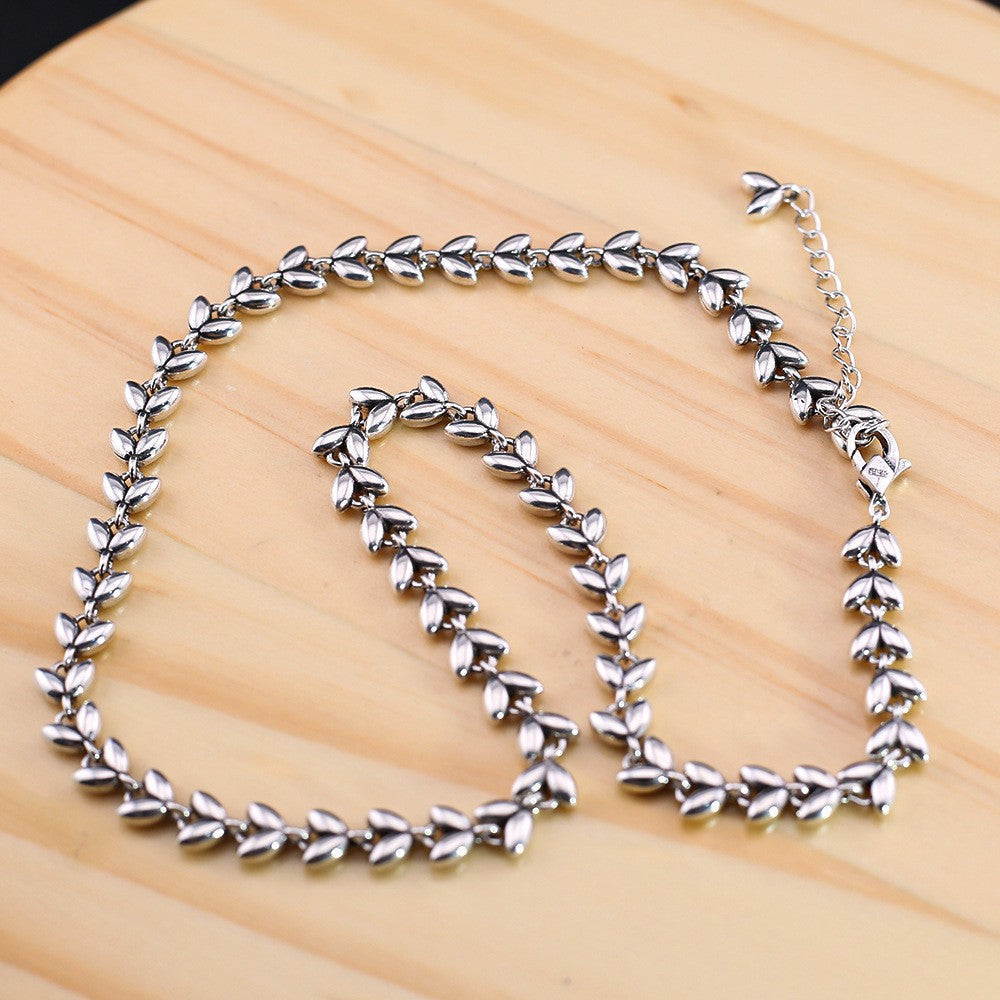 Chrome Hearts Simple wheat ear heart necklace