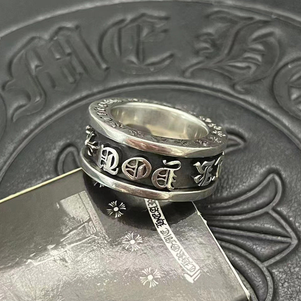 chrome hearts 925 silver retro ring