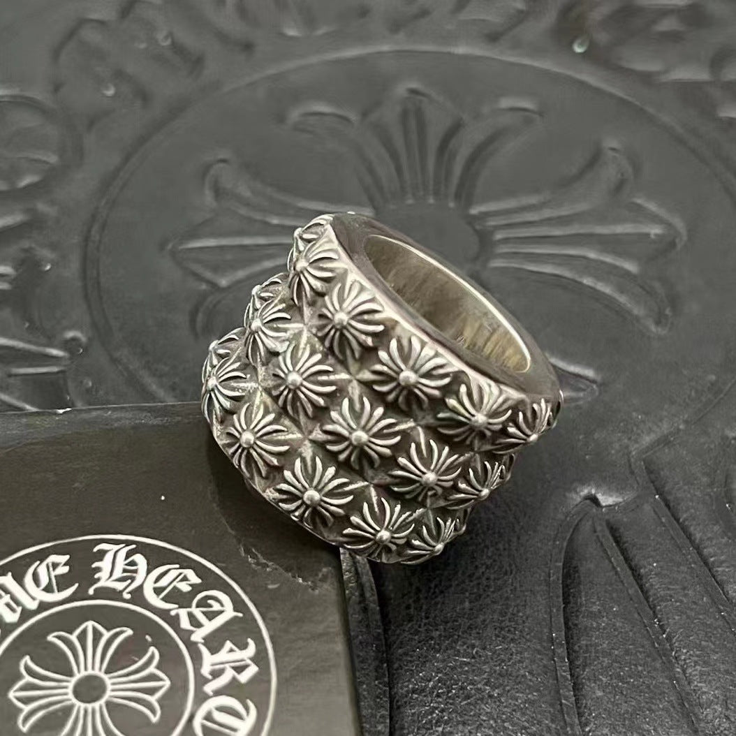 chrome hearts 925 silver retro ring
