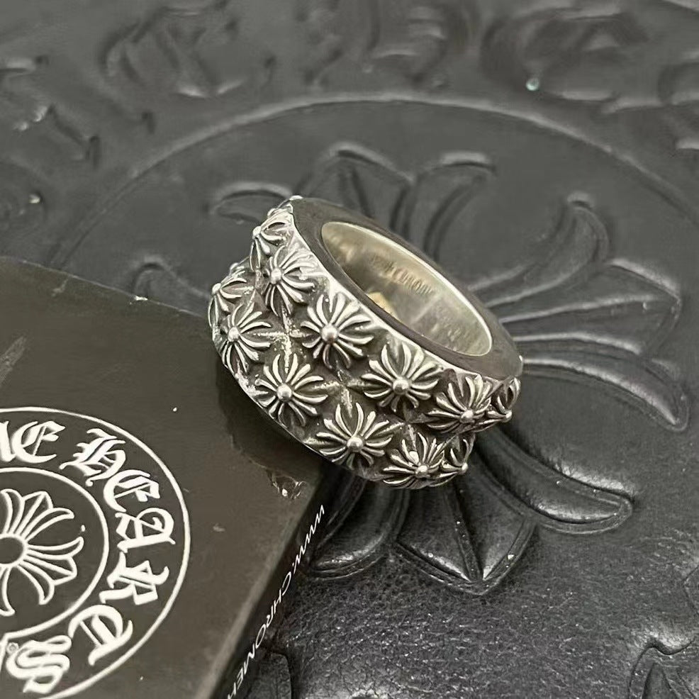 chrome hearts 925 silver retro ring
