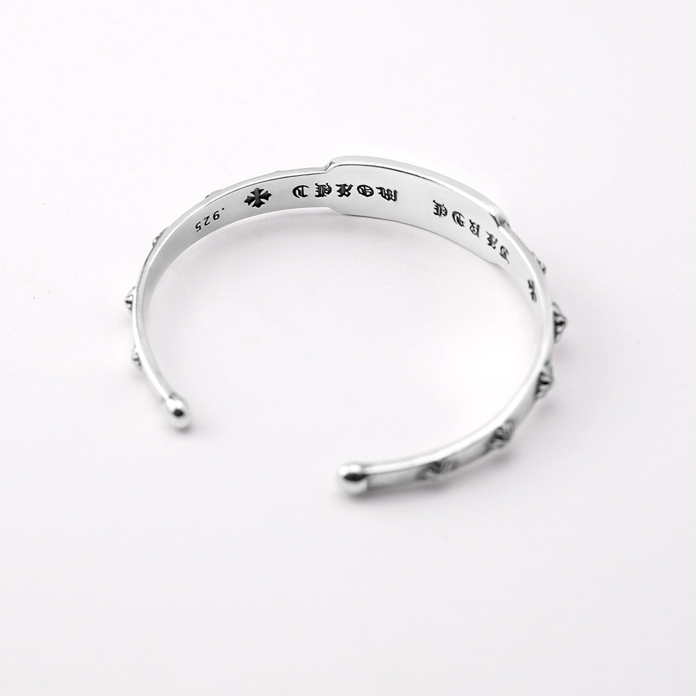 Chrome Hearts personality cross flower open bracelet