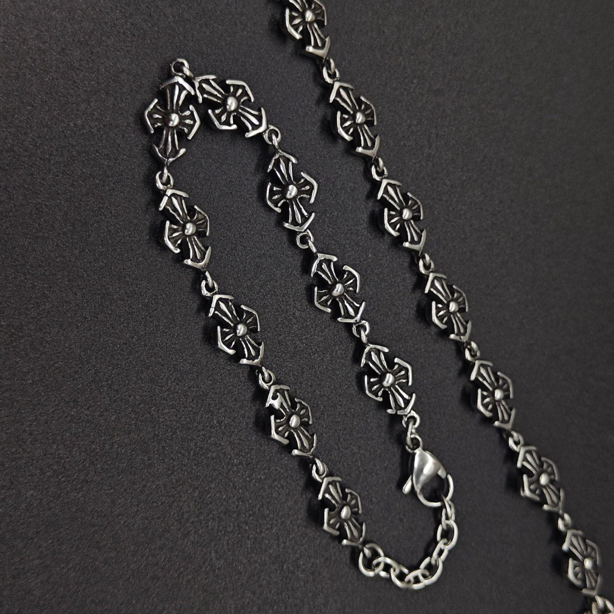 Chrome Hearts cross Silver Daisy retro bracelet