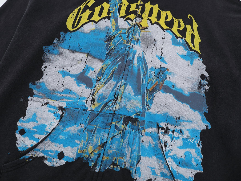 God Speed Zip Up Hoodie-G129