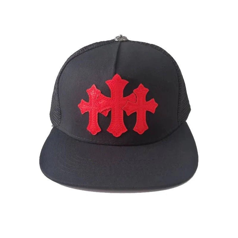 Chrome Hearts Cemetery Cross Trucker Hat  03