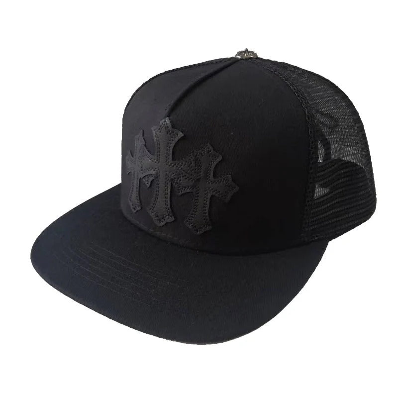 Chrome Hearts Cemetery Cross Trucker Hat  03